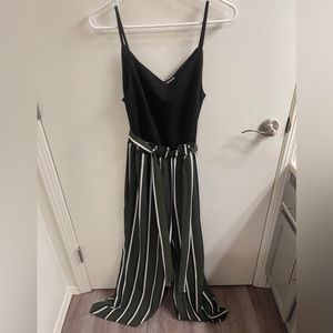 Black and green women’s jumpsuit